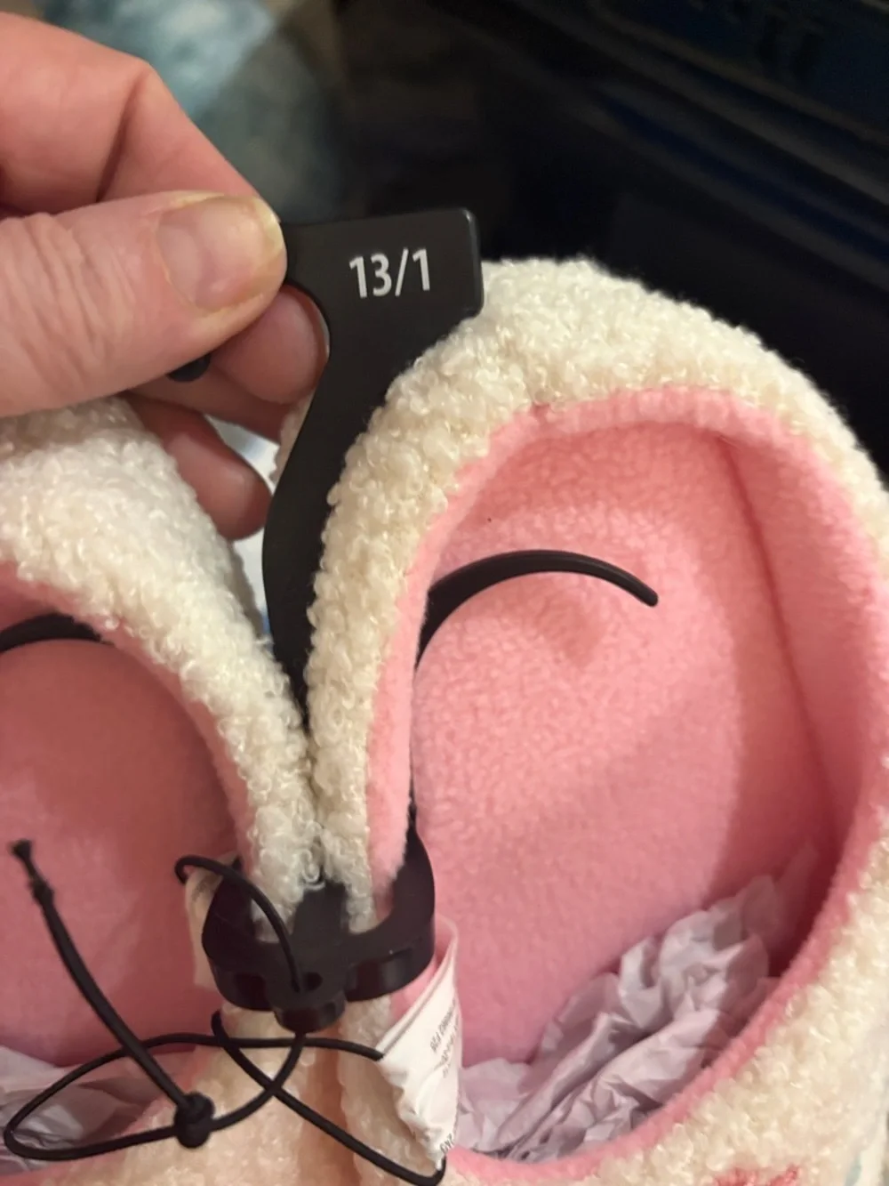 Cozy White Sherpa Slippers with Pastel Bow Embroidery